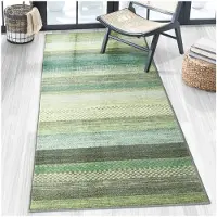 Floordirekt Teppich-Läufer auf Maß Naxos Grün-Blau