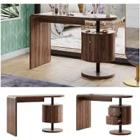 Vicco Schminktisch Lara Eiche rustikal 120 cm mit 2 Schubladen, Model 50186