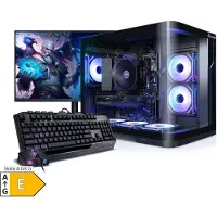 Kiebel.de PC Set Gaming mit 27 Zoll TFT Curve VII AMD Ryzen 7 8700F, 32GB DDR5, NVIDIA RTX 5060 8 GB, 1TB SSD, WLAN, Windows 11, Komplettsystem Gaming