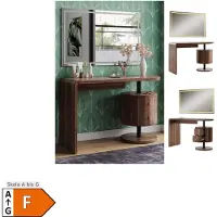 Vicco Schminktisch Lara Eiche rustikal 120 cm mit LED-Spiegel, Model 50184