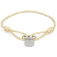 Copenhagen Armband - Edelstahl Fabric Link - Gr. ONESIZE - in Beige - für Damen
