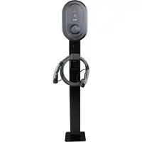 LDY Wallbox Doppel Standfuß für Ratio Wallbox – Metall-Montagepfosten, wetterfest und pulverbeschichtet, 149 cm Höhe, schwarz