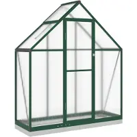 Helloshop26 - Gewächshauszelt für Pflanzen Blumen und Gemüse mit Grundrahmen 169 x 58 x 202 cm grünes Aluminium