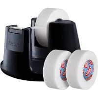 TESA tesafilm Tischabroller Easy Cut Compact + 3 Rollen Klebefilm matt-unsichtbar