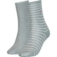 Tommy Hilfiger Socken "TH WOMEN SOCK 2P SMALL STRIPE" 2 Paar, 2 Stk. tlg. mit schmalem Rippenbündchen, meliert, gestreift