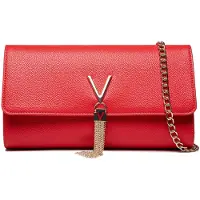 Valentino Elegante rote Handtasche mit Kontrastdetails und Schulterkette