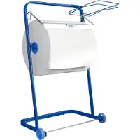 Nordvlies Papierhalter WIPEX mit Sackhalter aus Metall für Putzrollen bis 40 cm Rollenbreite geeignet, fahrba