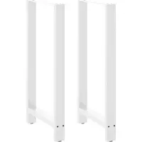 vidaXL Bartischbeine Weiß 2 Stk. 60x(110-111) cm Stahl