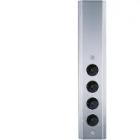 Thebo Wandsteckdose 17486 Edelstahl 4-fach ST 3006 senkrecht