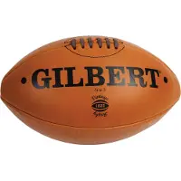 Gilbert Rugby-Ball Leder Vintage Tan - Größe 5