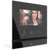 2N Telecommunications Indoor Compact, 10,9 cm (4.3 Zoll), 480 x 272 Pixel, H.263,H.264, Schwarz, Gehärtetes Glas, Berührung