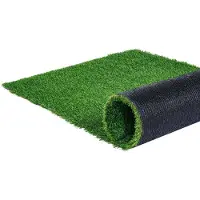 Vevor Kunstrasen 1220x1830mm Rasenteppich Meterware PP+PE-Materialien Kunstrasenteppich 35mm Florhöhe mit Entwässerungslöchern Ideal für Außengärten Innenhöfe