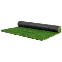 Vevor Kunstrasen 1830x3050mm Rasenteppich Meterware PP+PE-Materialien Kunstrasenteppich 35mm Florhöhe mit Entwässerungslöchern Ideal für Außengärten Innenhöfe
