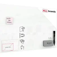 Allboards Glasboard 90x60 cm, CLASSIC WHITE