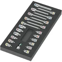 Wera 05150113001, Steckschlüssel-Satz, 3/8", Metrisch, 4,5,6,7,8,10 mm, TX15, TX20, TX25, TX27, TX30, TX40, 392 mm