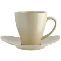 Asa selection Kaffeebecher mit Untertasse Cuba Panna Sand 200 ml