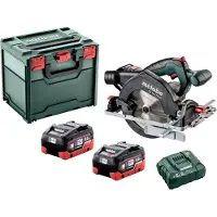 Metabo KS 18 LTX 57 Akku Handkreissäge 18 V 165 mm + 2x Akku 8,0 Ah + Ladegerät + metaBOX ( 601857810 )