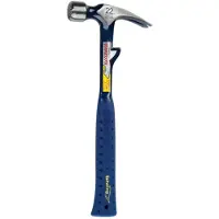 Estwing E6-22T Hammertooth Straight Claw Hammer 02-41VE622T Shock Reduction Grip, Latthammer 624 g