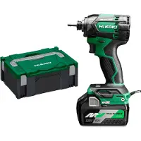 HiKOKI Schlagschrauber – 18 V 4,0 Ah – 210 Nm – 2 Multi-Volt-Batterien – WH18DCWRZ