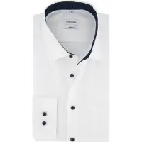 Seidensticker Businesshemd "Schwarze Rose", Herren, Gr. 3XL (47), normale Ärmellängen, weiß, 100% Baumwolle, unifarben, regular fit, 2-Knopf-Manschette, Hemden Businesshemd, Regular 1/1 Kentkragen Uni