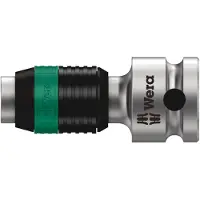 Wera 8784 B1 ADAPTER ZYKLOP, 3/8”, Einzelner Artikel, Steckdosenadapter, Edelstahl, Chrom, 111 mm, 20 mm