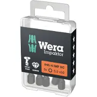 Wera 1/4 Zoll Kraftbit 5 mm Sechskantschlüssel 50 mm 5 stück