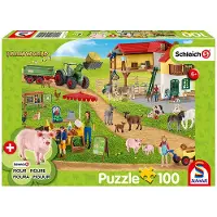Schmidt Spiele Schleich, Bauernhof und Hofladen, 100 Stück(e), Spielzeug, 6 Jahr(e)