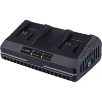 Scheppach Doppelladegerät SDBC4.5 A | 4,5 A für Li-Ionen-Akkus | 230 – 240 V | 240 W | geeignet für IXES 20-Volt-Serie