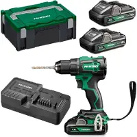 HiKOKI DV18DEWHZ, Handbohrmaschine, Bürstenlos, Schwarz, Grün, 1,3 cm, 2000 RPM, 5,2 cm