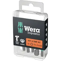 Wera 1/4 Zoll Kraftbit TX25 50 mm 5 stück