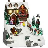 Luville Ski-Landschaft batteriebetrieben L 24 x B 23,5 x H 24,5 cm (wit)
