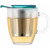 Bodum Teeglas Yoyo mit Filter Turquoise 350 ml