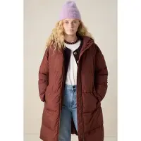 Sissy-Boy Langer Mantel In Puffer-Optik - Dunkelbraun | Größe: XS