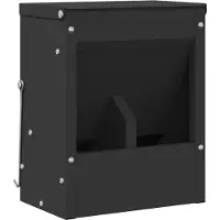 vidaXL Kaninchenfütterer Schwarz 20 x 12,5 x 25 cm Kaltgewalzter Stahl