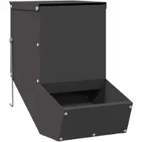 vidaXL Kaninchenfütterer Schwarz 17,5 x 26 x 28,5 cm 1,5 kg