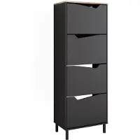 Vicco Schuhkipper Marelle, Anthrazit/Artisan, 60 x 167.4 cm mit 4 Fächern