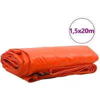 vidaXL Plane 650g / m² Orange 1,5 x 20 m Canvas mit PVC-Beschichtung