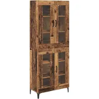 vidaXL Highboard Altholz 69,5 x 34 x 180 cm Holzwerkstoff