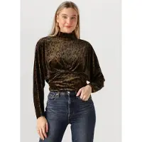 Another Label Damen Tops & T-Shirts Arwen Animal Top - Bruin - Größe S