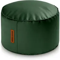 Green Bean Sitzhocker aus Kunstleder - Pouf mit EPS Perlen Füllung - 43 x 30 cm - perfekte Ergänzung zum Sitzsack - Sitzwürfel Sitzkissen Hocker Fußhocker - Dunkelblau