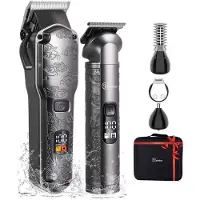 Hatteker Barttrimmer Herren Haartrimmer Bodygroomer Wasserdicht 5 In 1