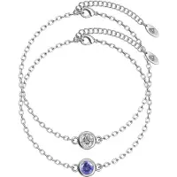 MYC Paris Geburtsstein-Armbänder – Silber, Kristall und Lila