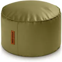 Green Bean Sitzhocker aus Kunstleder - Pouf mit EPS Perlen Füllung - 43 x 30 cm - perfekte Ergänzung zum Sitzsack - Sitzwürfel Sitzkissen Hocker Fußhocker - verwelktes Grün
