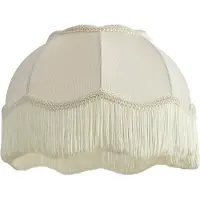 QAZQA Stofflampenschirm Beige mit weißer Innenseite 31,5/15/14 - Heritage