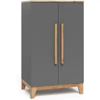 VitaliSpa Kinderkleiderschrank Malia, Grau/Artisan, 70 x 120 cm