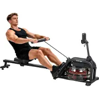 SPORTNOW Wasser Rudergerät für Zuhause Rudergerät Wasser mit LCD Display Telefonhalterung