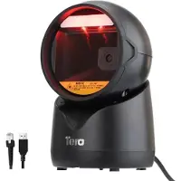 Autre 2D QR Desktop-Barcodescanner omnidirektional mit USB, schwarz
