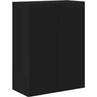 vidaXL TV-Wandschrank 59,5 x 31 x 80 cm Schwarz Holzwerkstoff