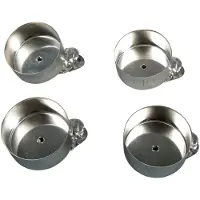 Rayher Hobby Materialen Baumkerzenhalter p. Kerzenwärmer, Silber, 4 Stück
