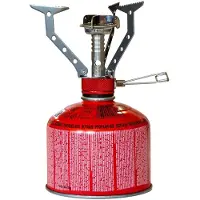 Kemper Kompakt zusammenklappbarer Gaskocher 4.5 kW+ Gaskartusche 230gr Butan Propan Camping Hochgebirge